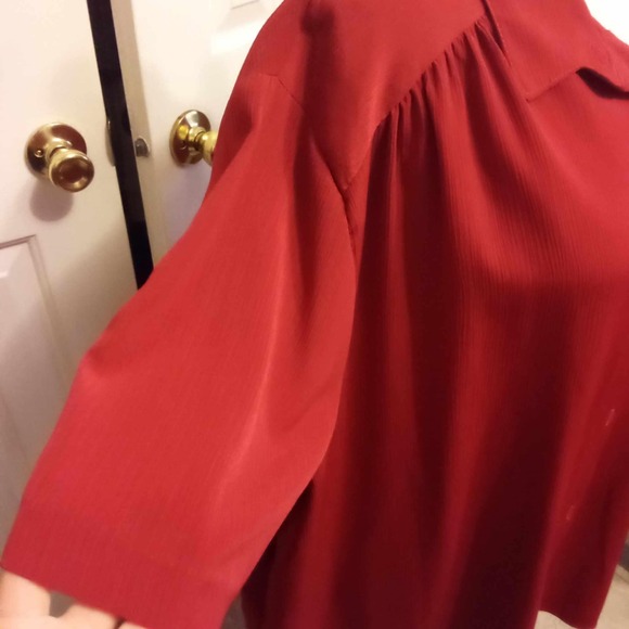 A Personal Touch Red Button Down Shirt Style 2000 Size 4X Made in USA - Picture 4 of 4